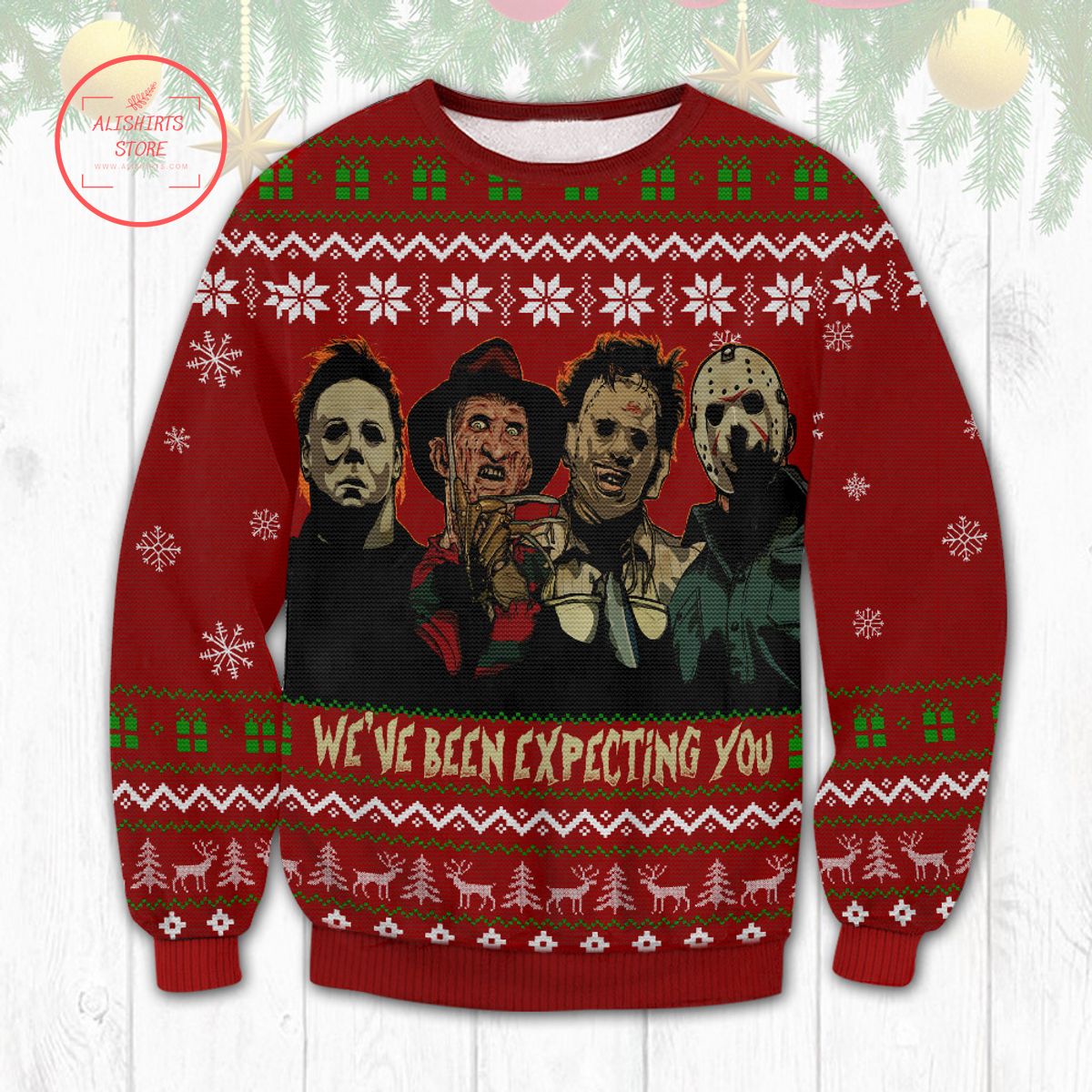 Horror Expecting You Ugly Christmas Sweater