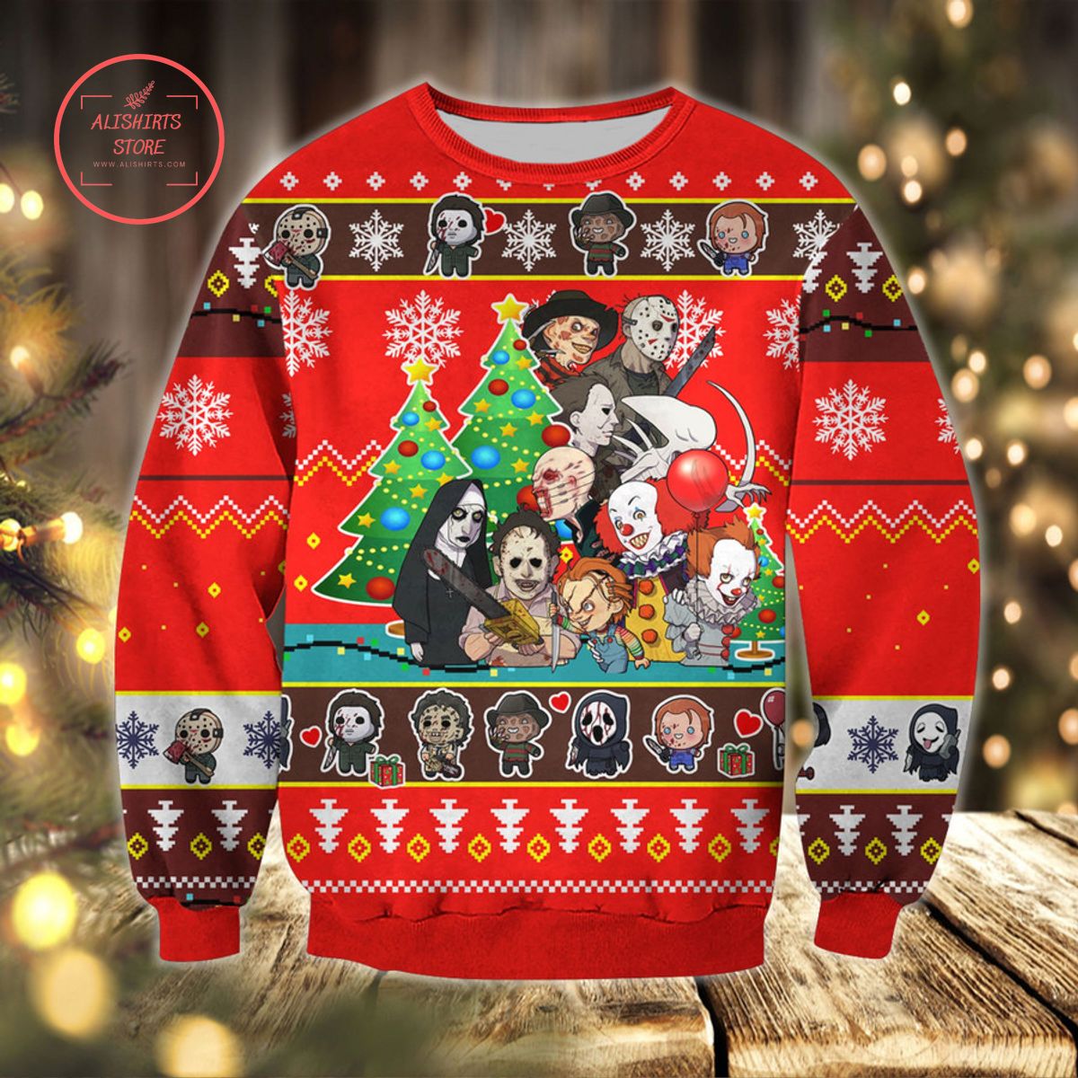 Horror Friends Ugly Christmas Sweater