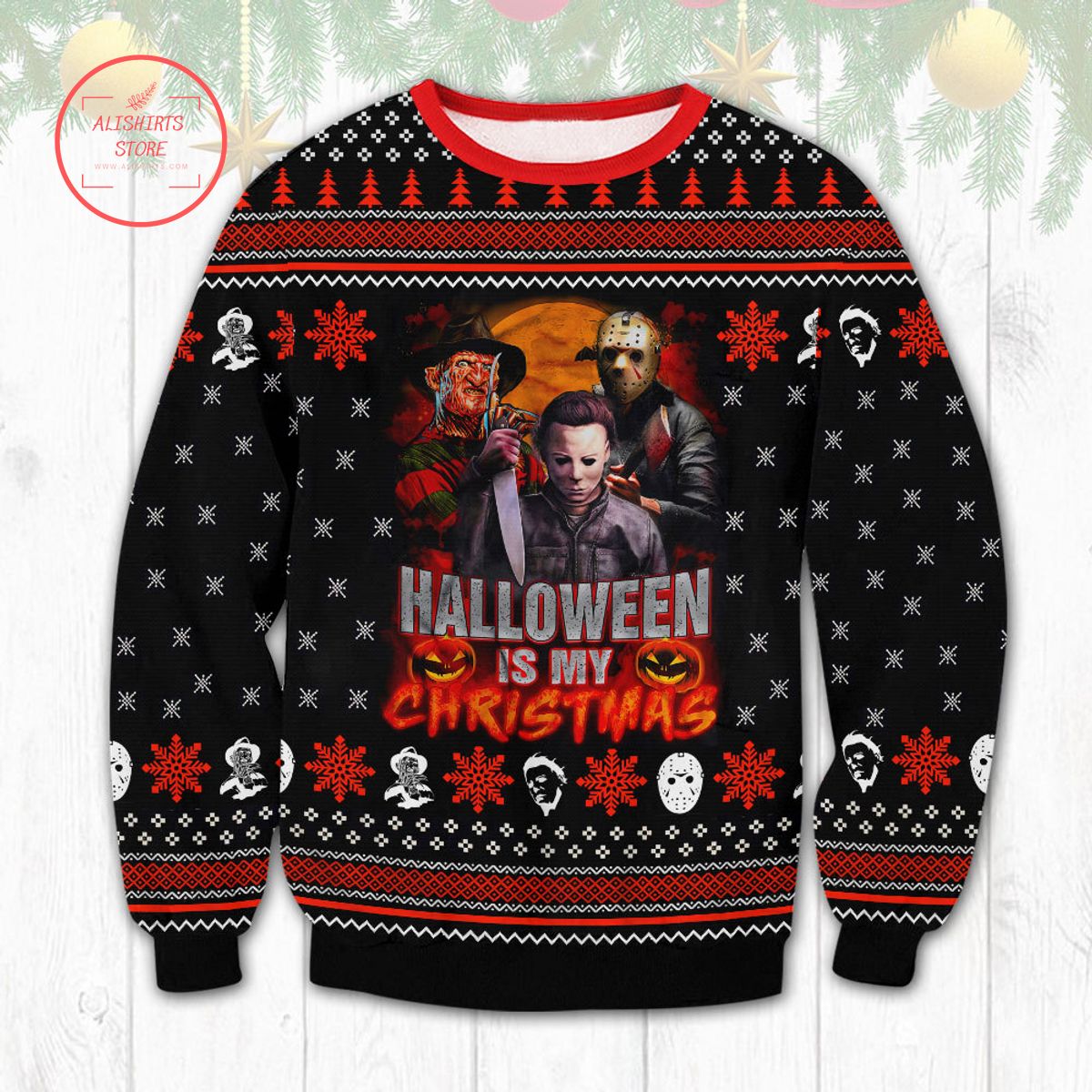 Horror Halloween Ugly Christmas Sweater