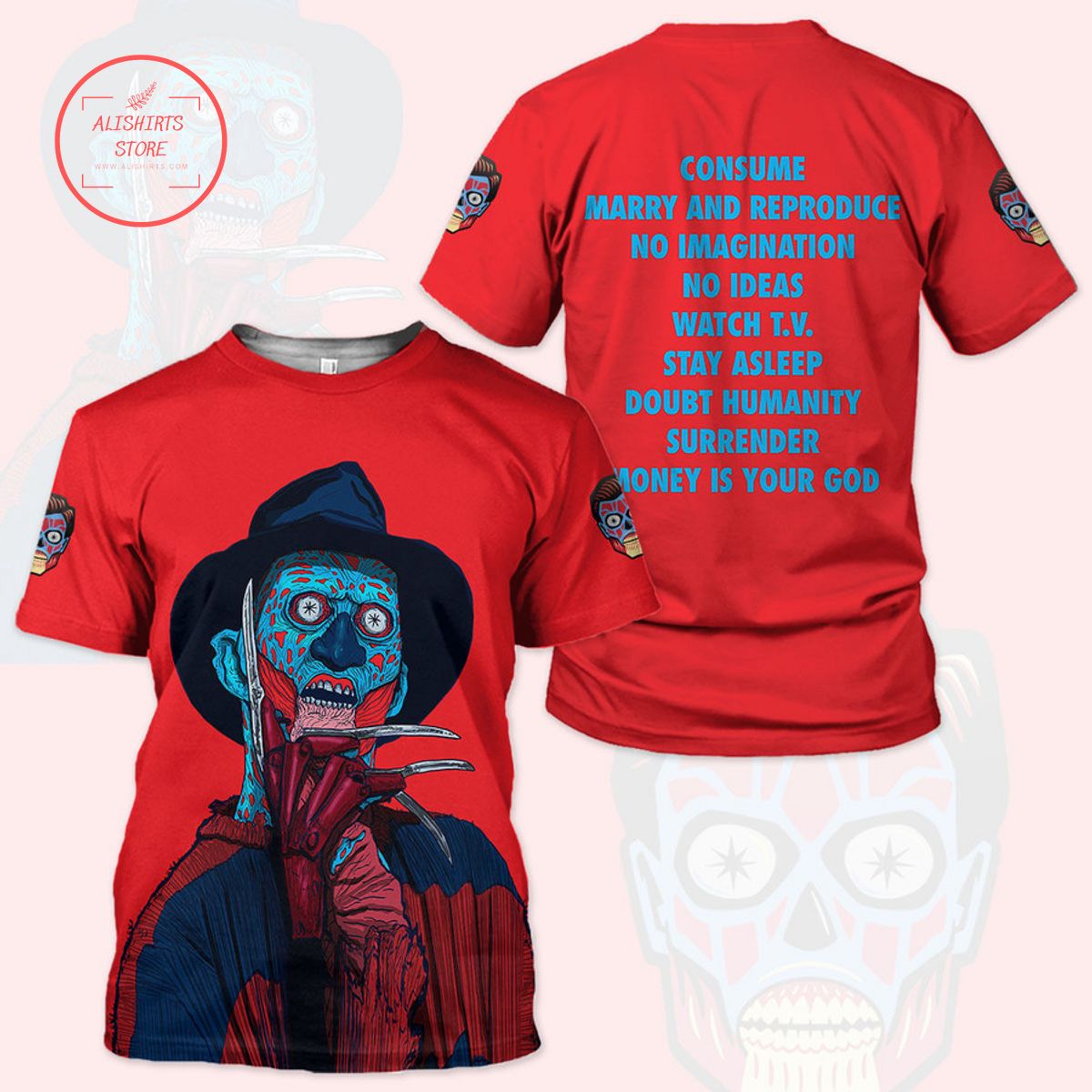 Horror Movie No Wake Up Horror T-shirt 3d