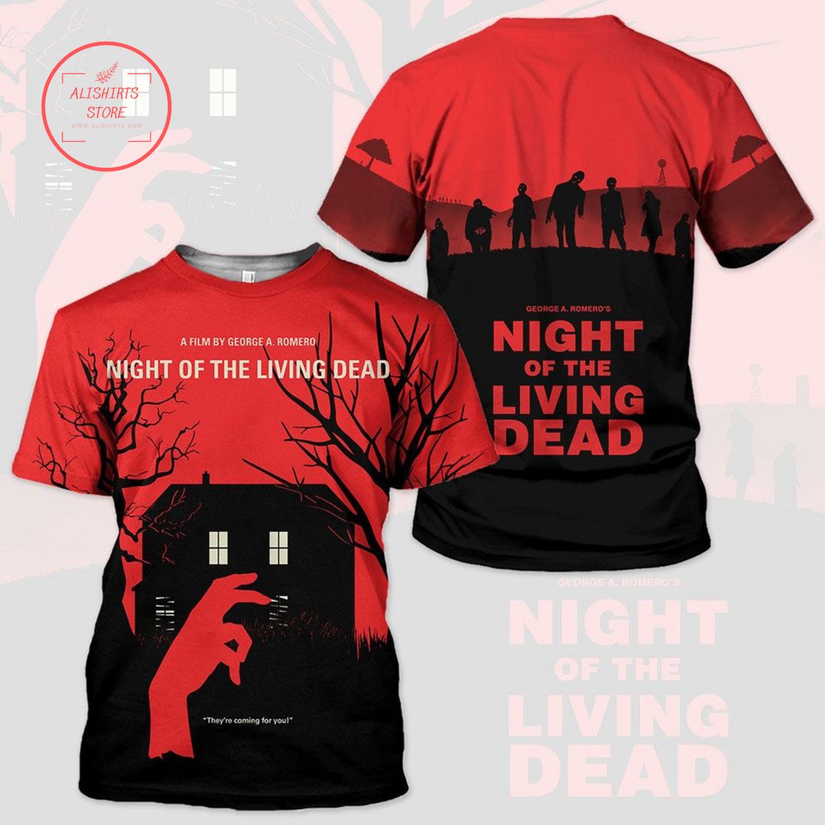 Horror Movie They're coming Horror T-shirt 3d