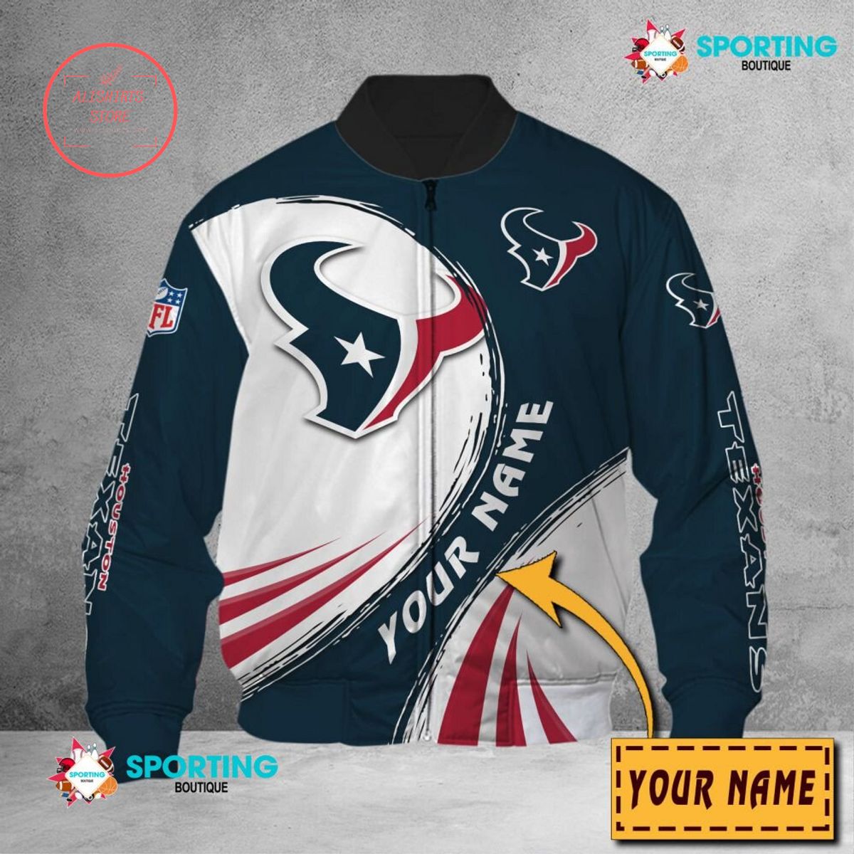 Houston Texans NFL Customized Bomber Jacket