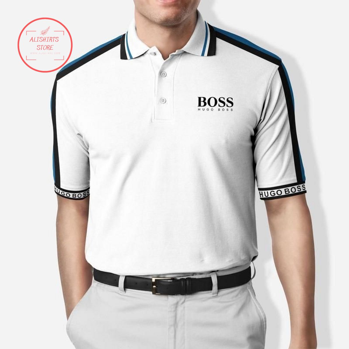Hugo Boss White Polo Shirt