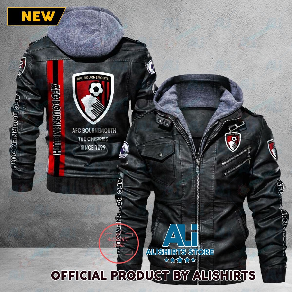 A.F.C. Bournemouth EPL Leather Jacket For Fan Club