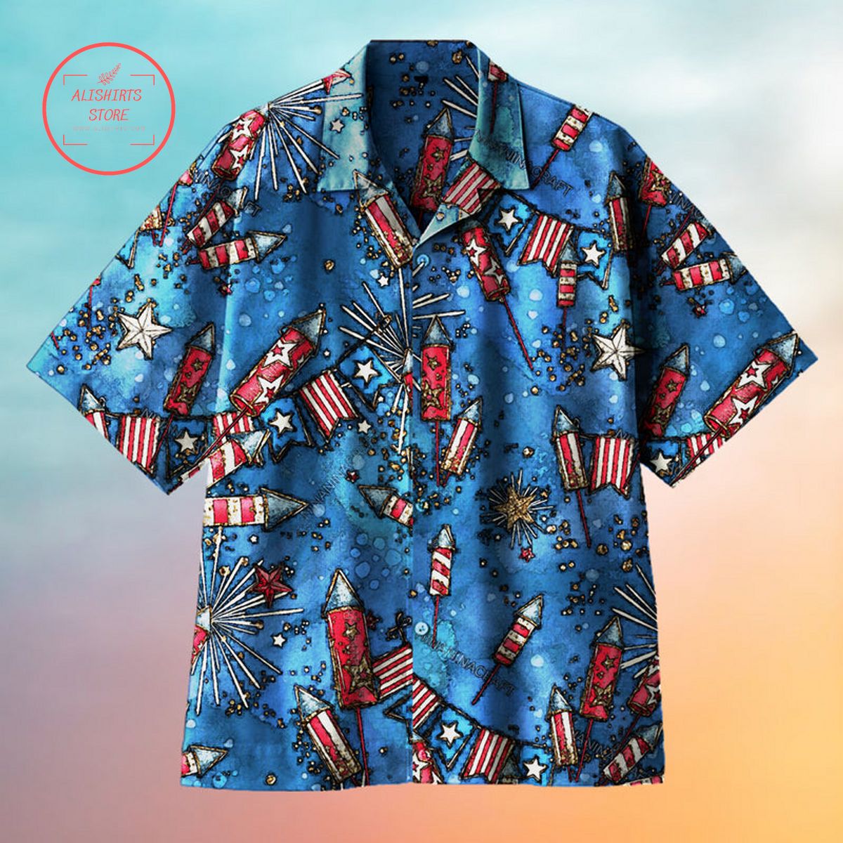 Independence Day Fireworks Universal Hawaiian Shirt