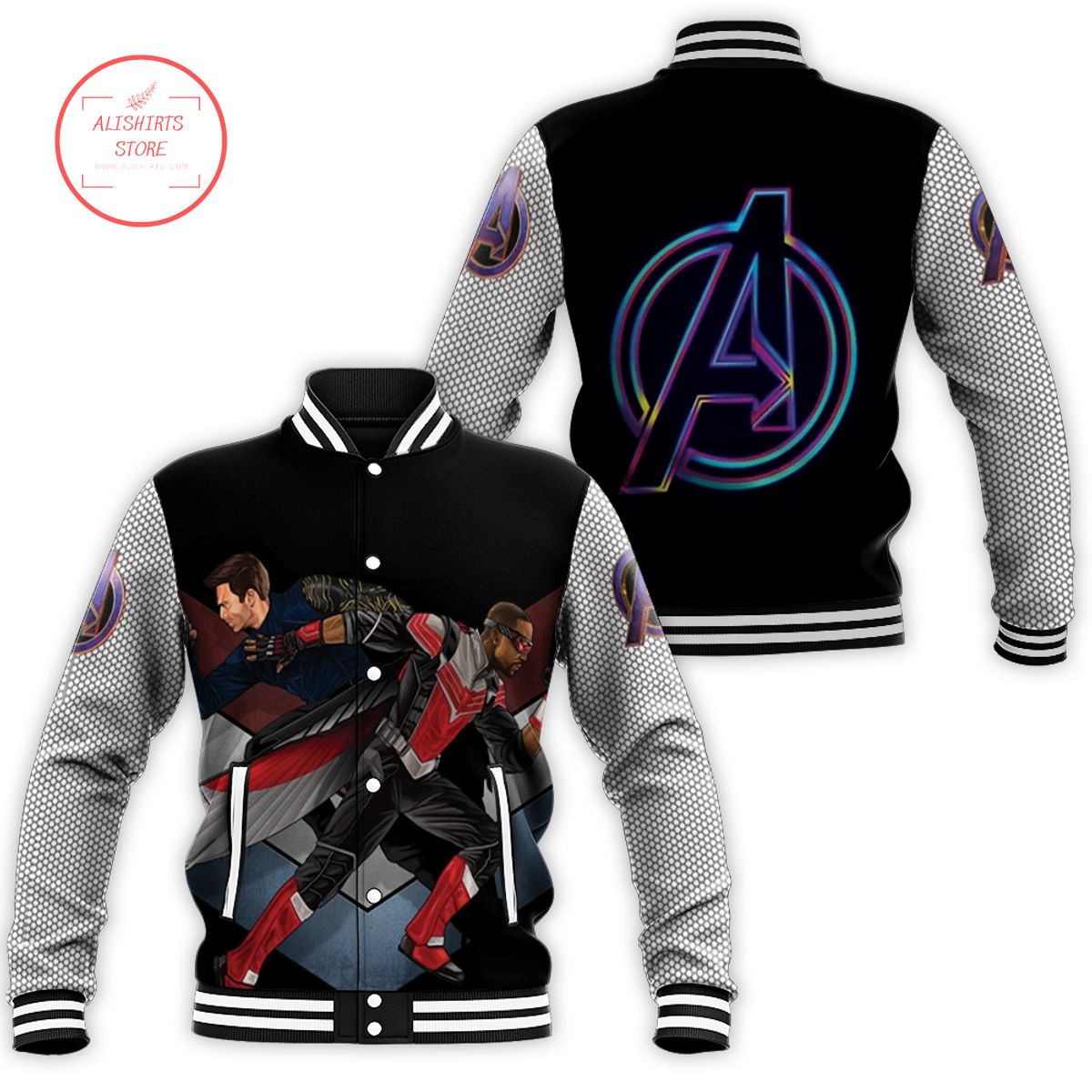 The Falcon And Winter Soldier Avengers varsity jacket