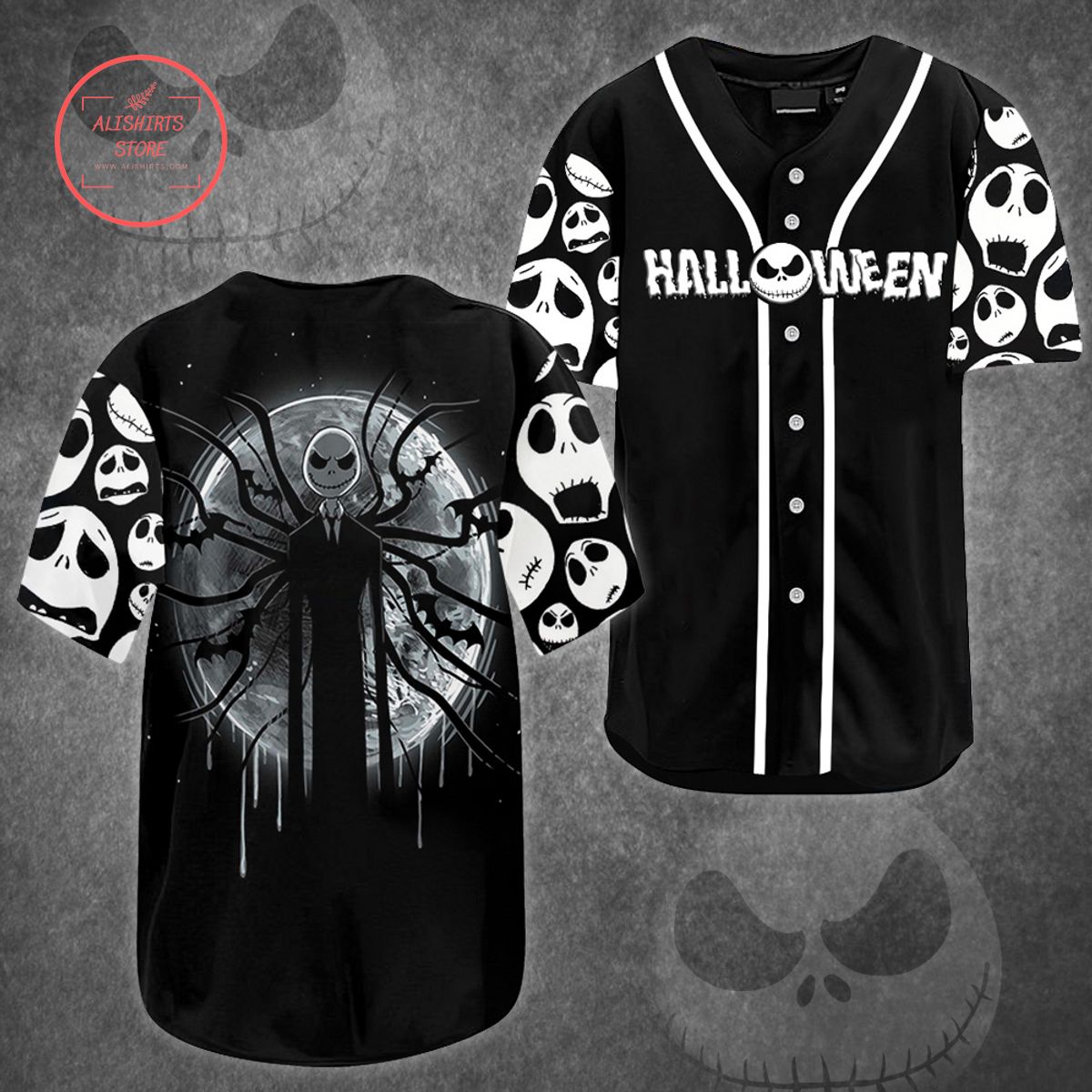 Jack Skeleton Halloween Baseball Jersey