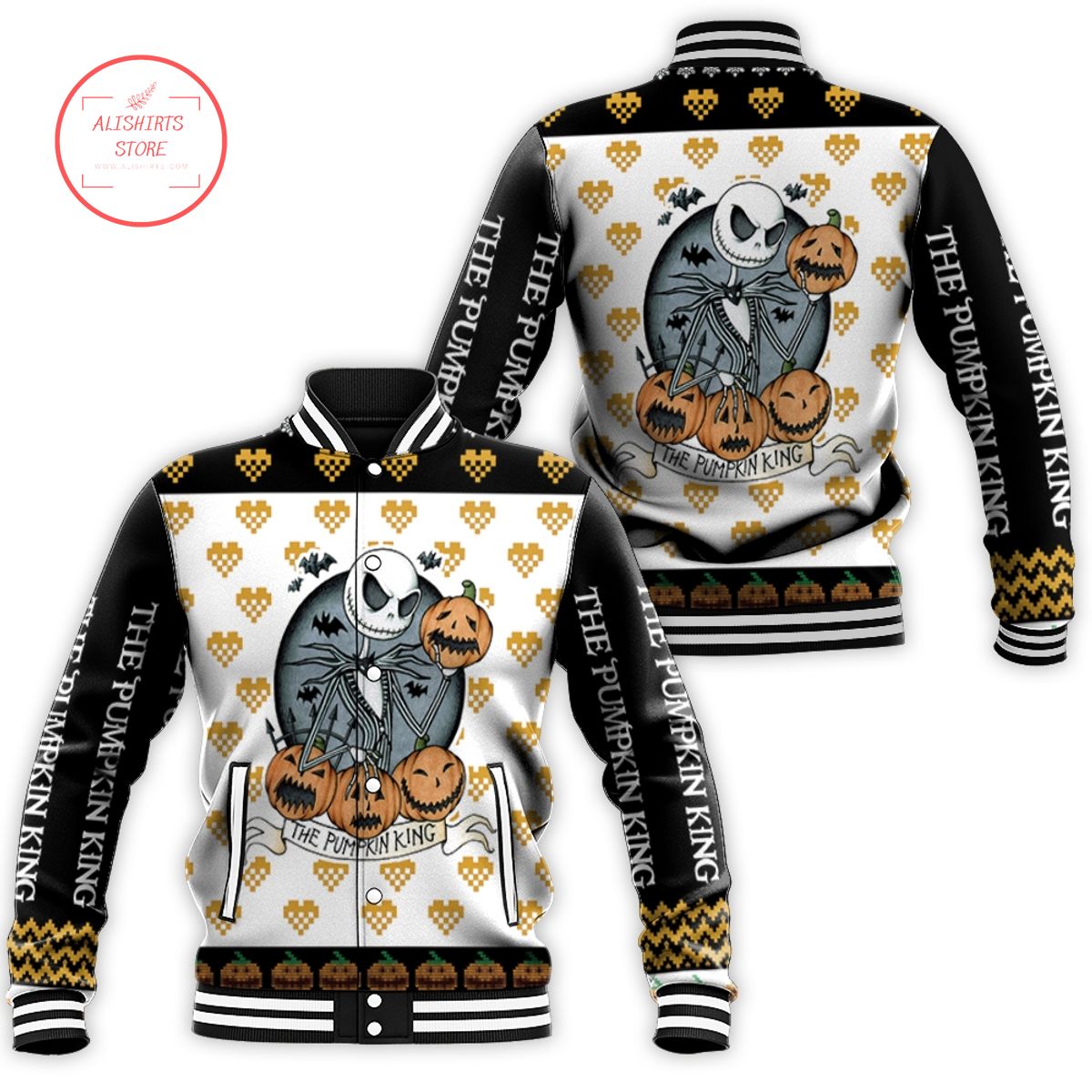 Jack Skellington Nigh are Before Chris as Pumpkins Skellington Halloween varsity jacket