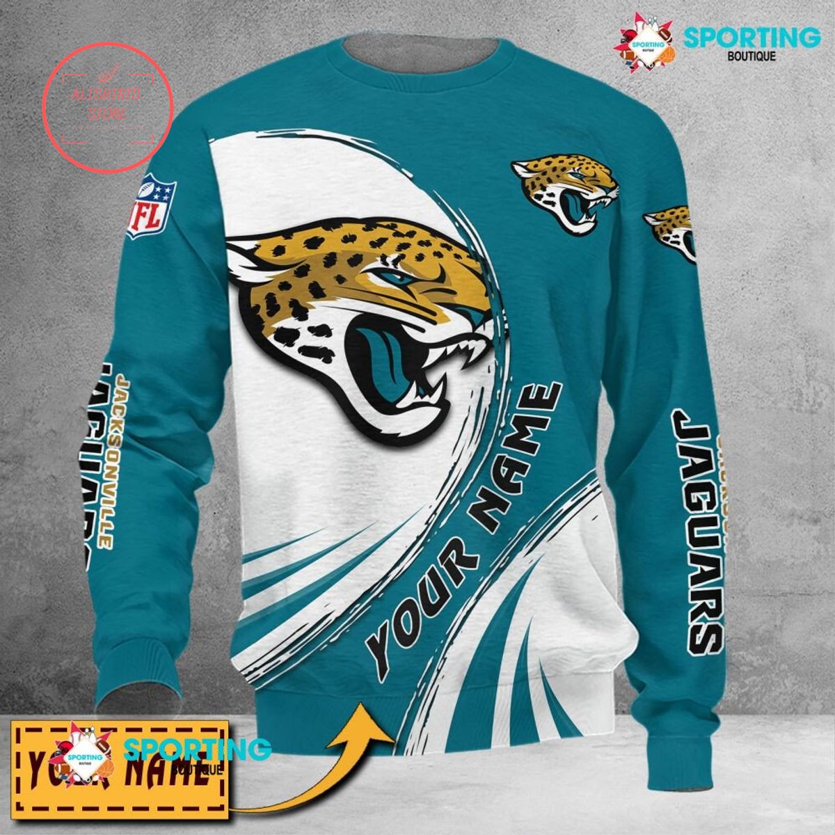 Jacksonville Jaguars Custom name sweater