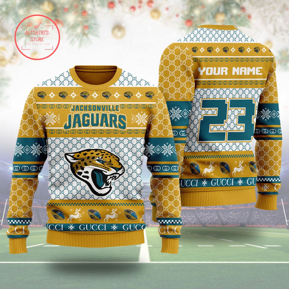 Jacksonville Jaguars Gucci Ugly Christmas Sweater