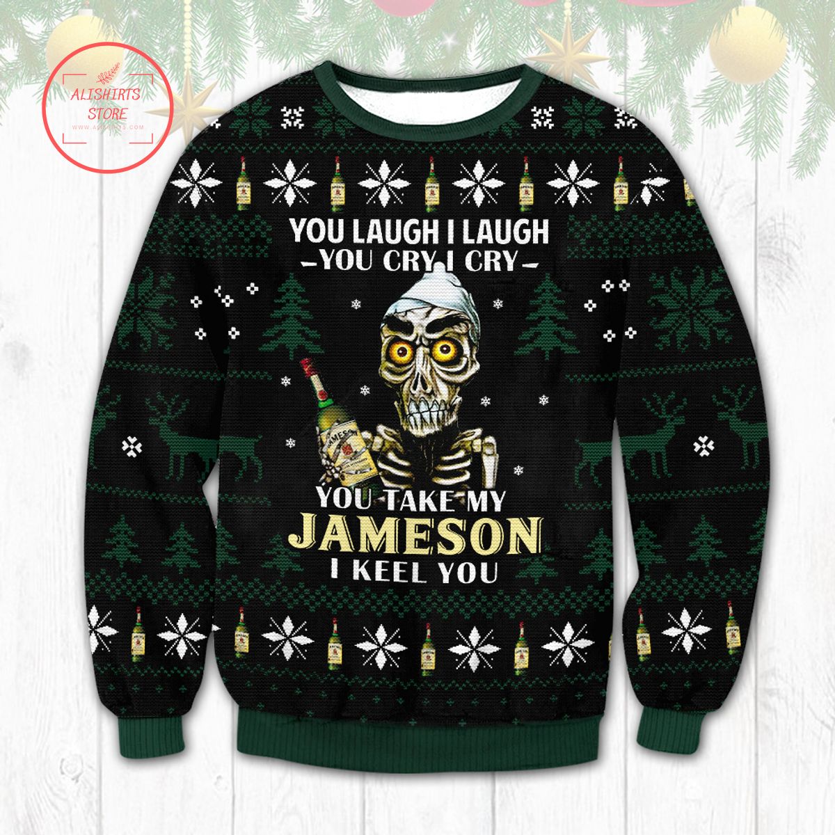 Jameson Laugh Cry Ugly Christmas Sweater