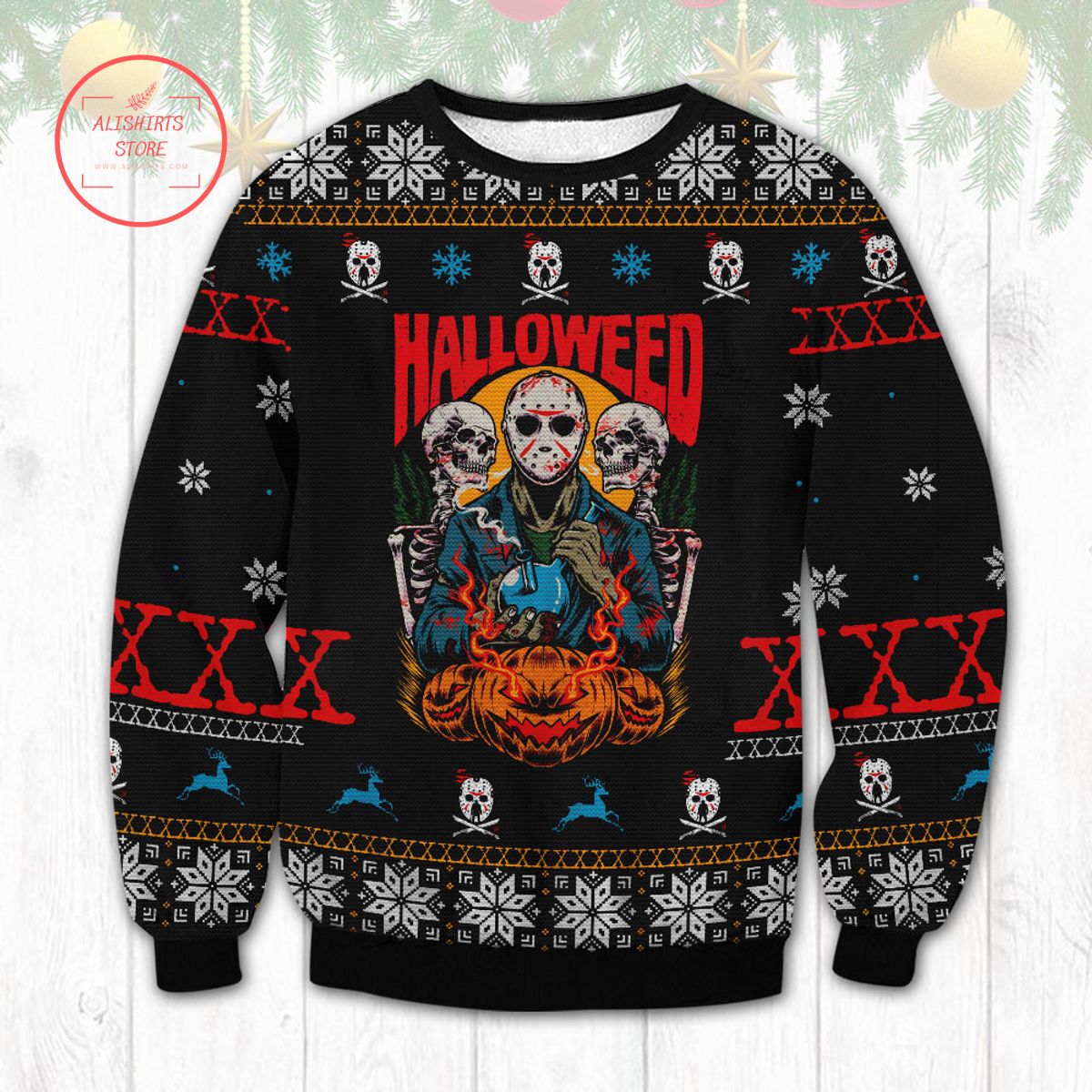 Jason Voorhees Halloween Ugly Sweater