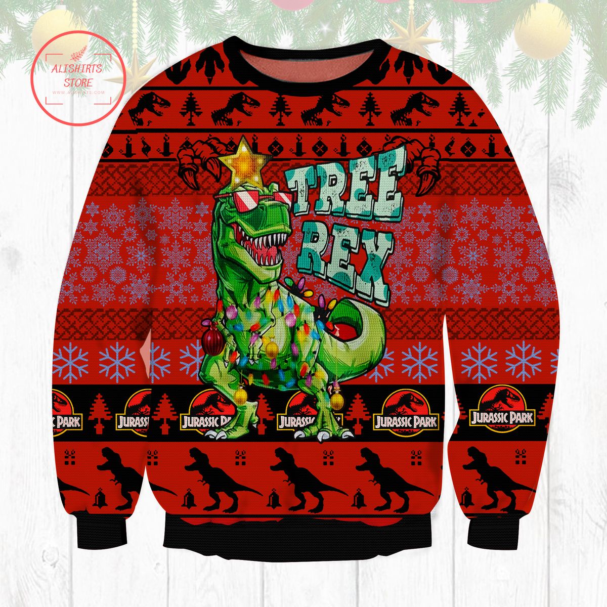 Jurassic Park Ugly Christmas Sweater