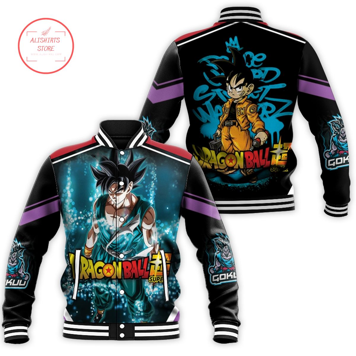 Son Goku Super Saiyan Dragon Ball Super varsity jacket