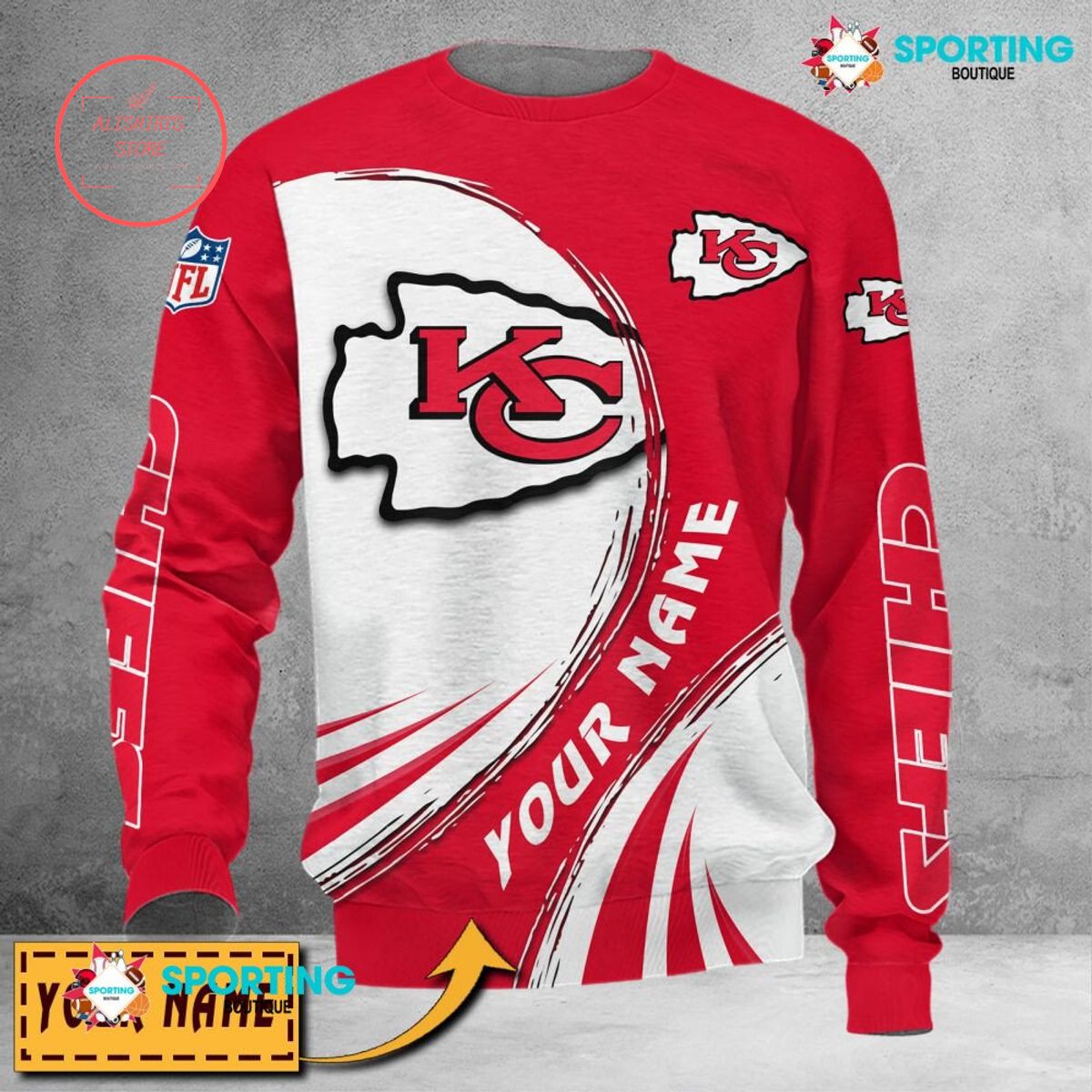 Kansas City Chiefs Custom name sweater