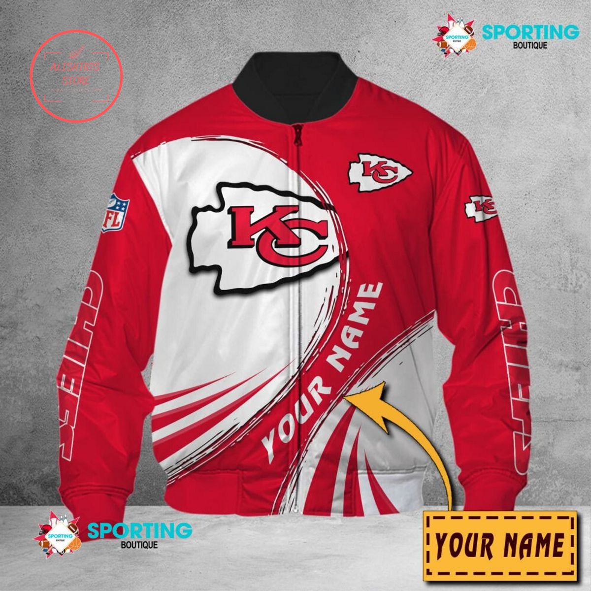 Kansas City Chiefs NFL Customized Bomber Jacket