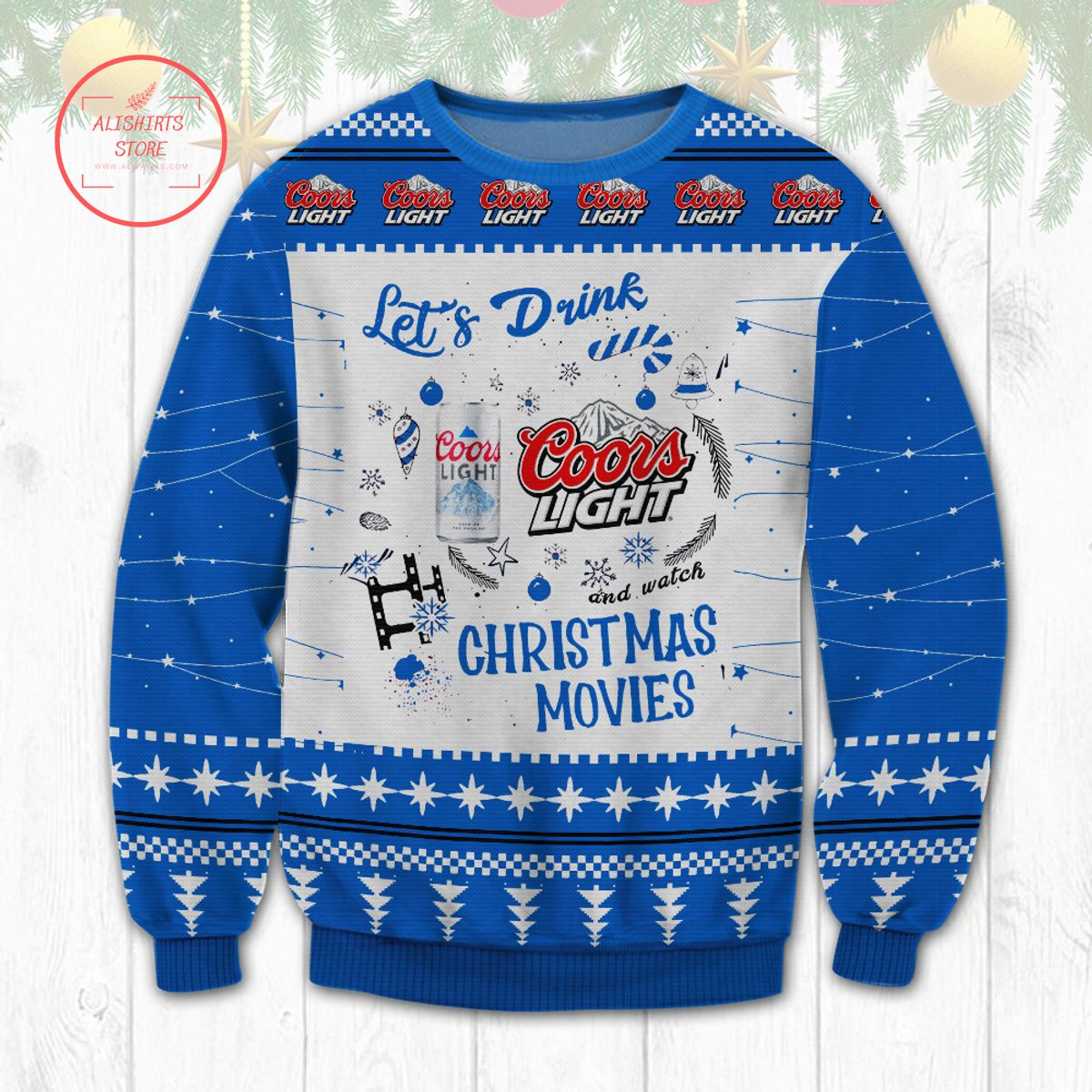 Let’s Drink Coors Light Ugly Christmas Sweater