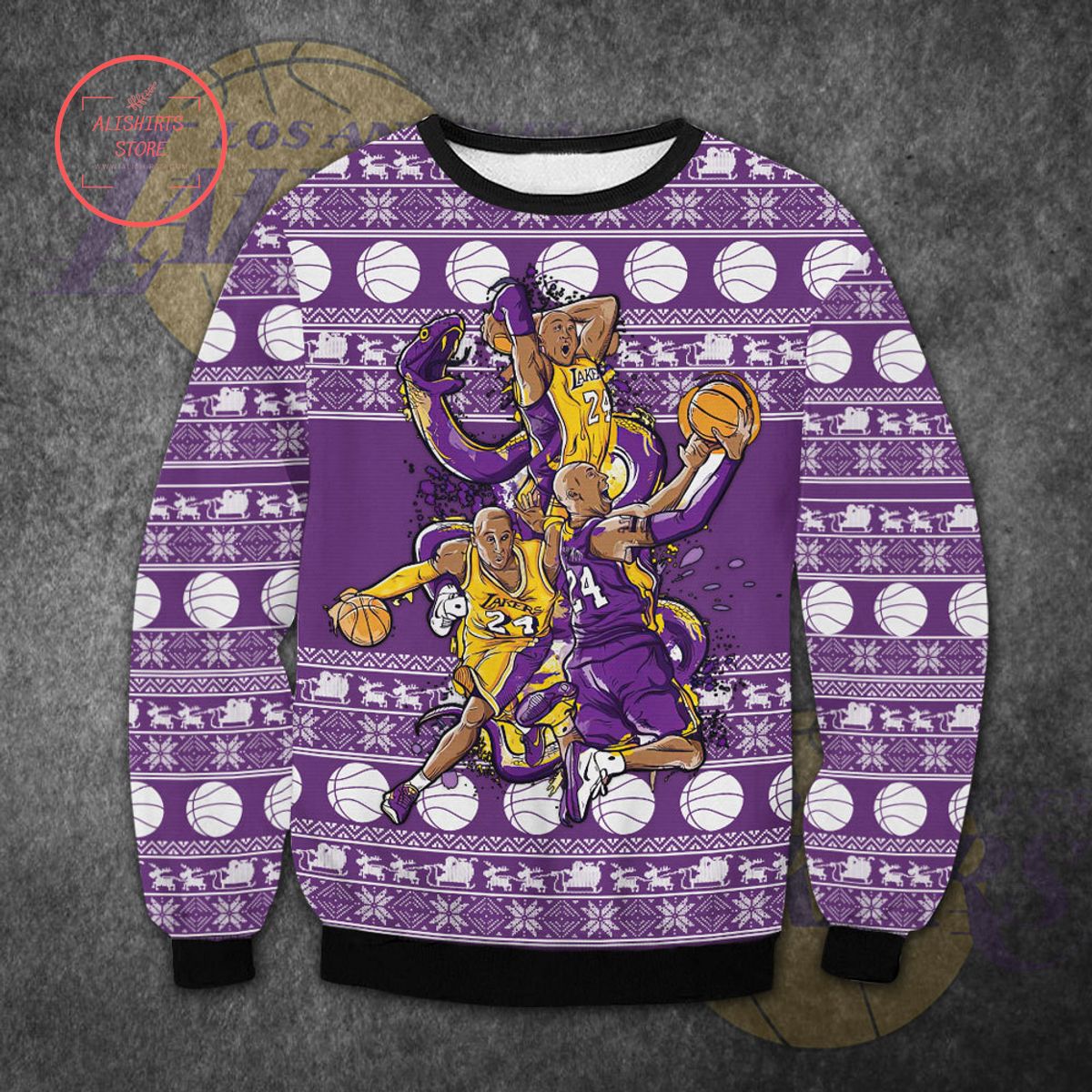 Los Angeles Lakers Kobe 24 Ugly Christmas Sweater