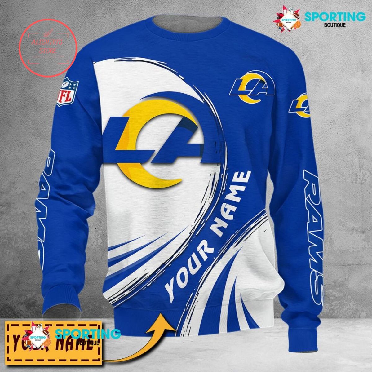 Los Angeles Rams Custom name sweater