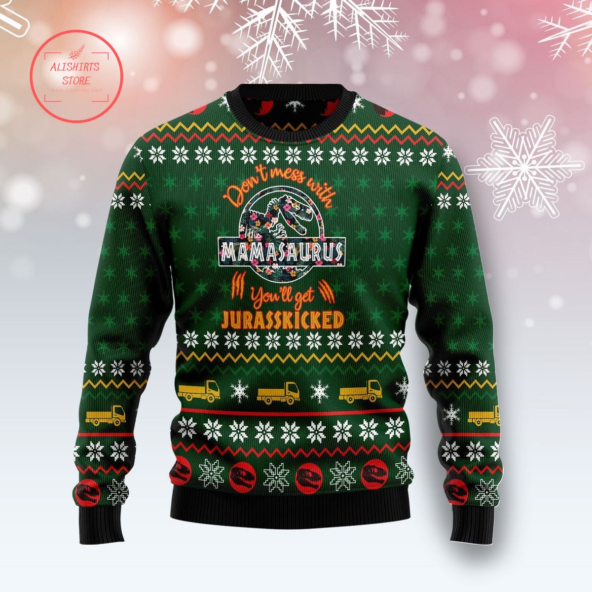 Mamasaurus Ugly Christmas Sweater