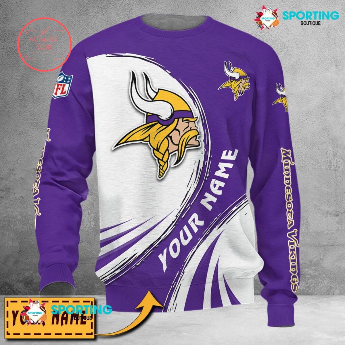 Minnesota Vikings Custom name sweater