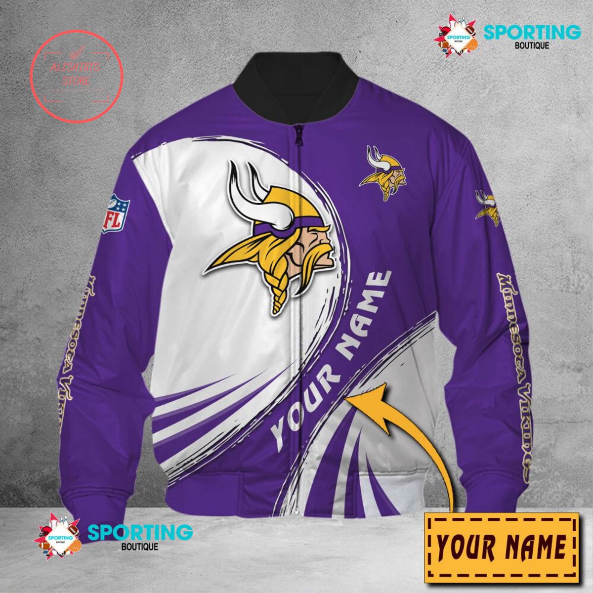 Minnesota Vikings NFL Customized Bomber Jacket