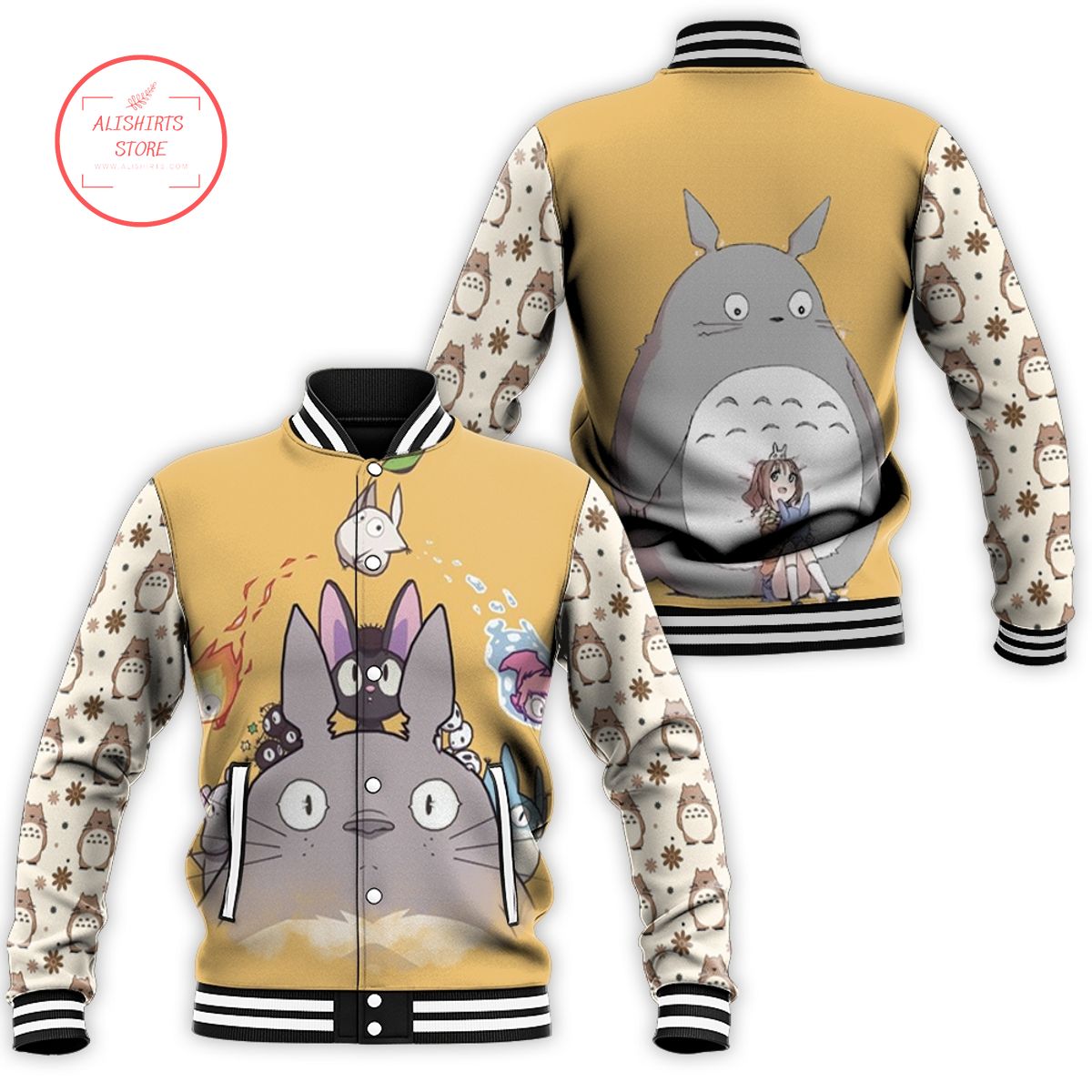 My Neighbor Totoro And Love Friends varsity jacket