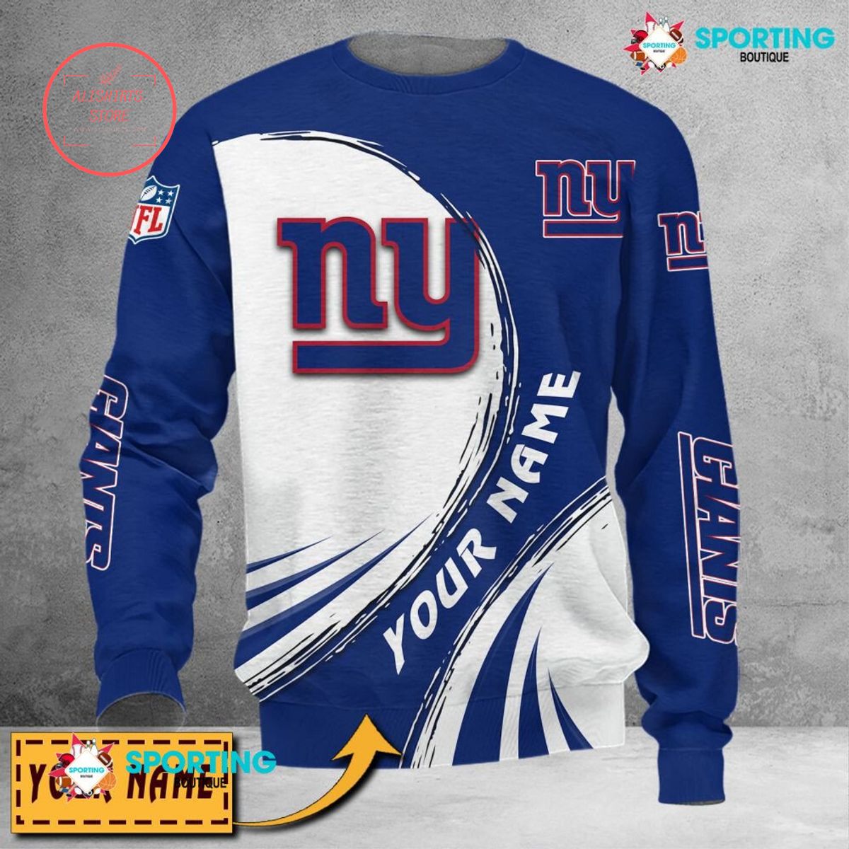 New York Giants Custom name sweater