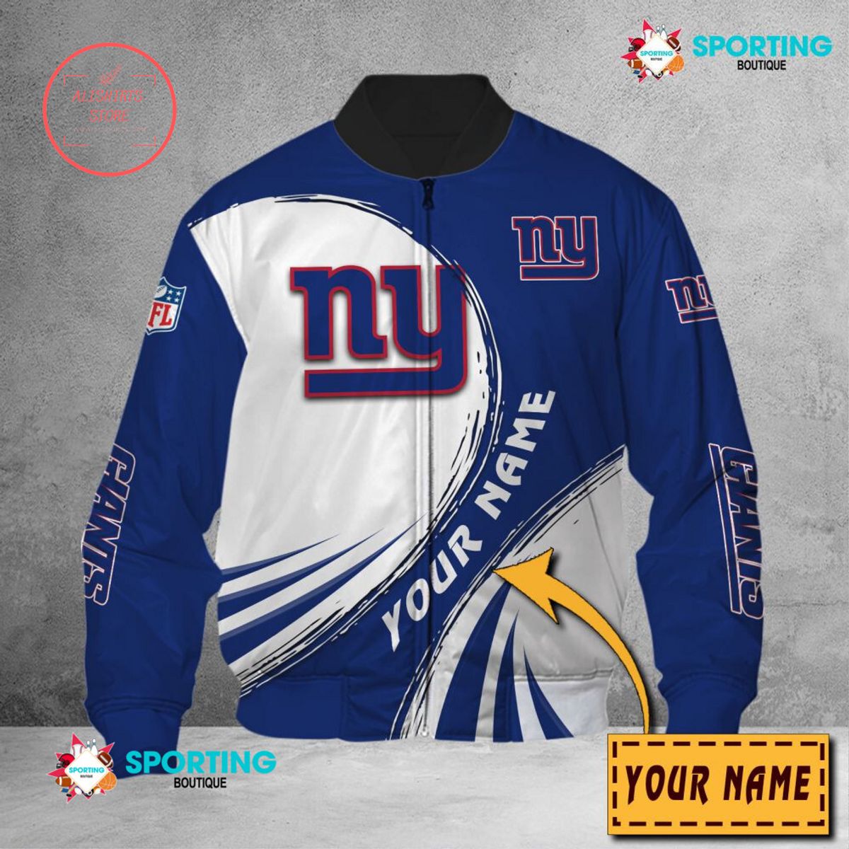 New York Giants NFL Customized Bomber Jacket