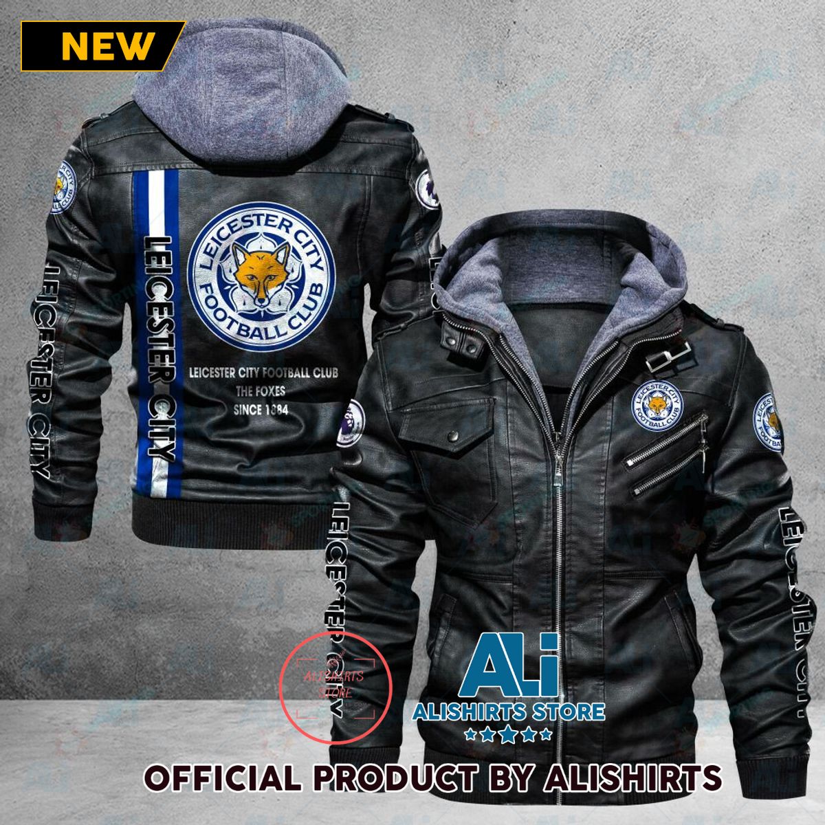Leicester City FC EPL Leather Jacket For Fan Club