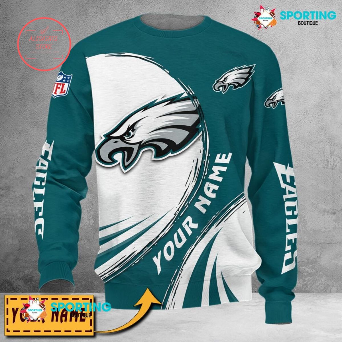 Philadelphia Eagles Custom name sweater