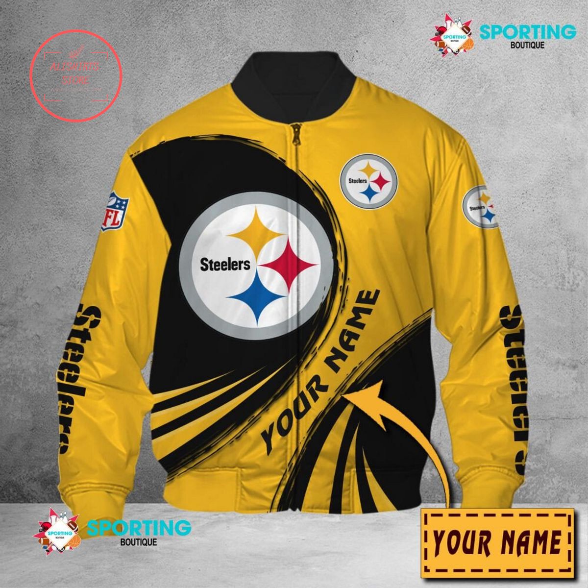 Pittsburgh Steelers NFL Customized Bomber Jacket