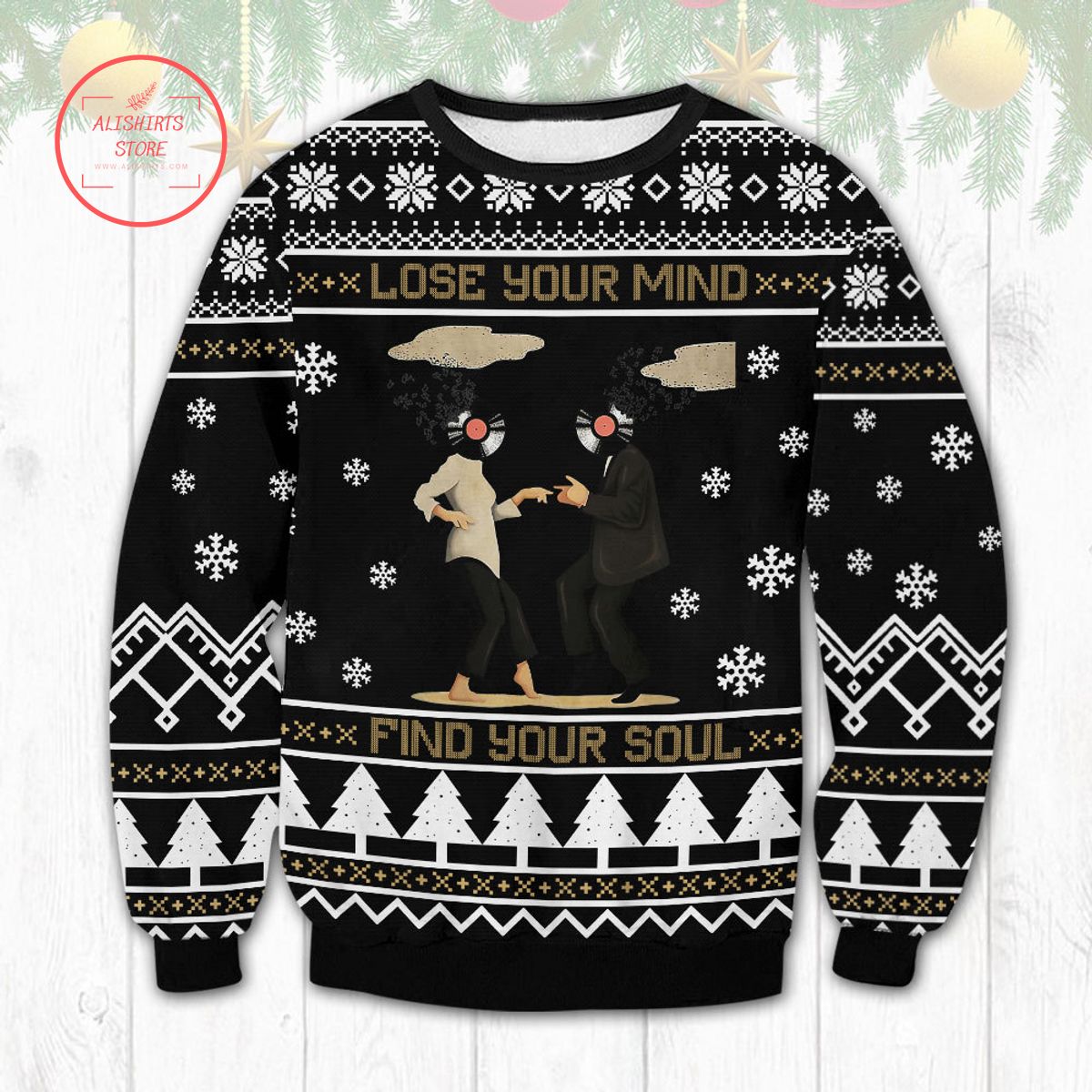 Pulp Fiction Lose Your Mind Ugly Christmas Sweater