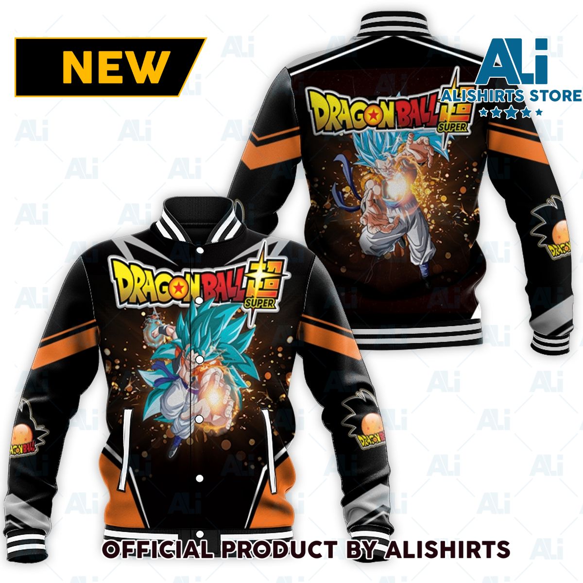 Gogeta Super Saiyan Blue Dragonball varsity jacket