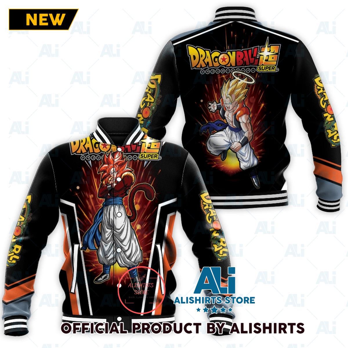 Gogeta Super Saiyan Dragon Ball Z varsity jacket