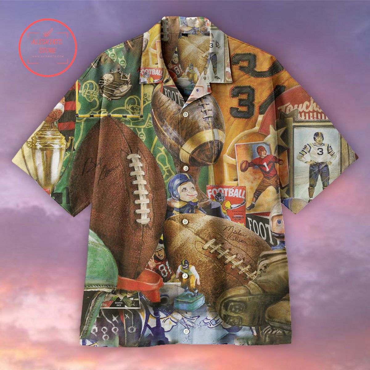 Retro Rugby Hawaiian Shirt