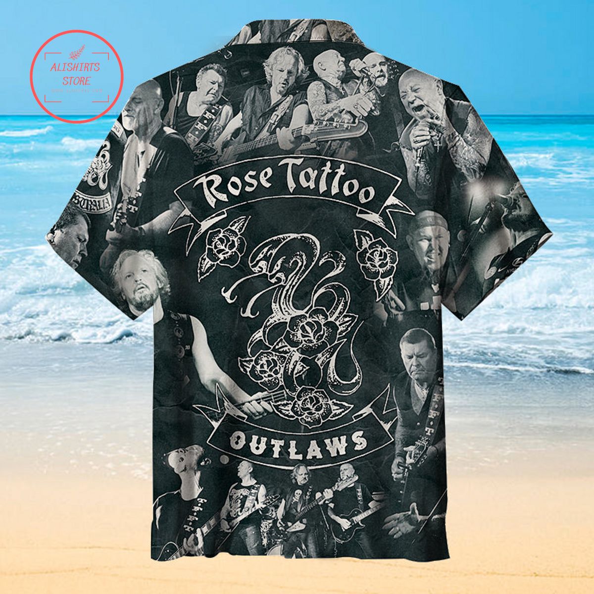 Rose Tattoo Outlaws Hawaiian Shirt