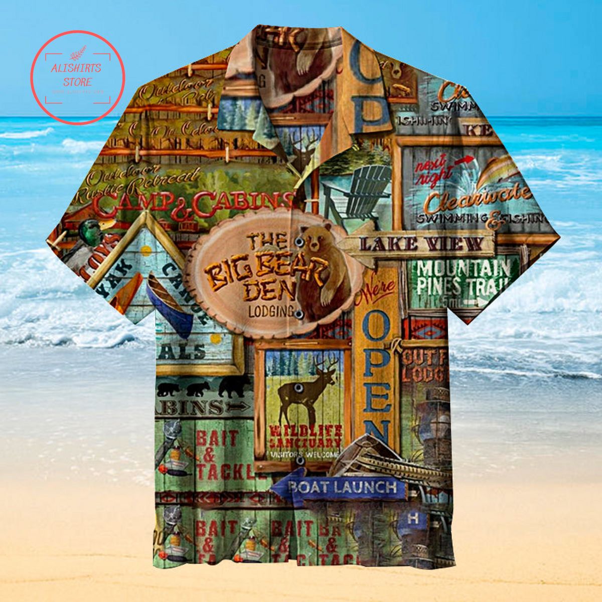 Rustic Lodge Rustic Signs Hawaiian Shirt