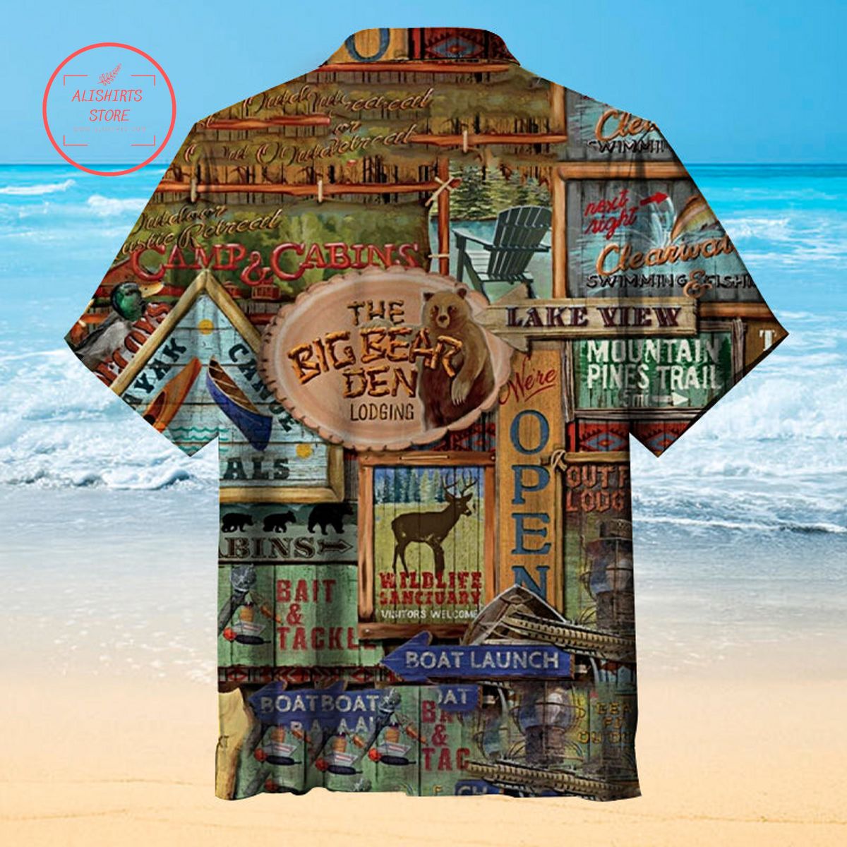 Rustic Lodge Rustic Signs Hawaiian Shirt