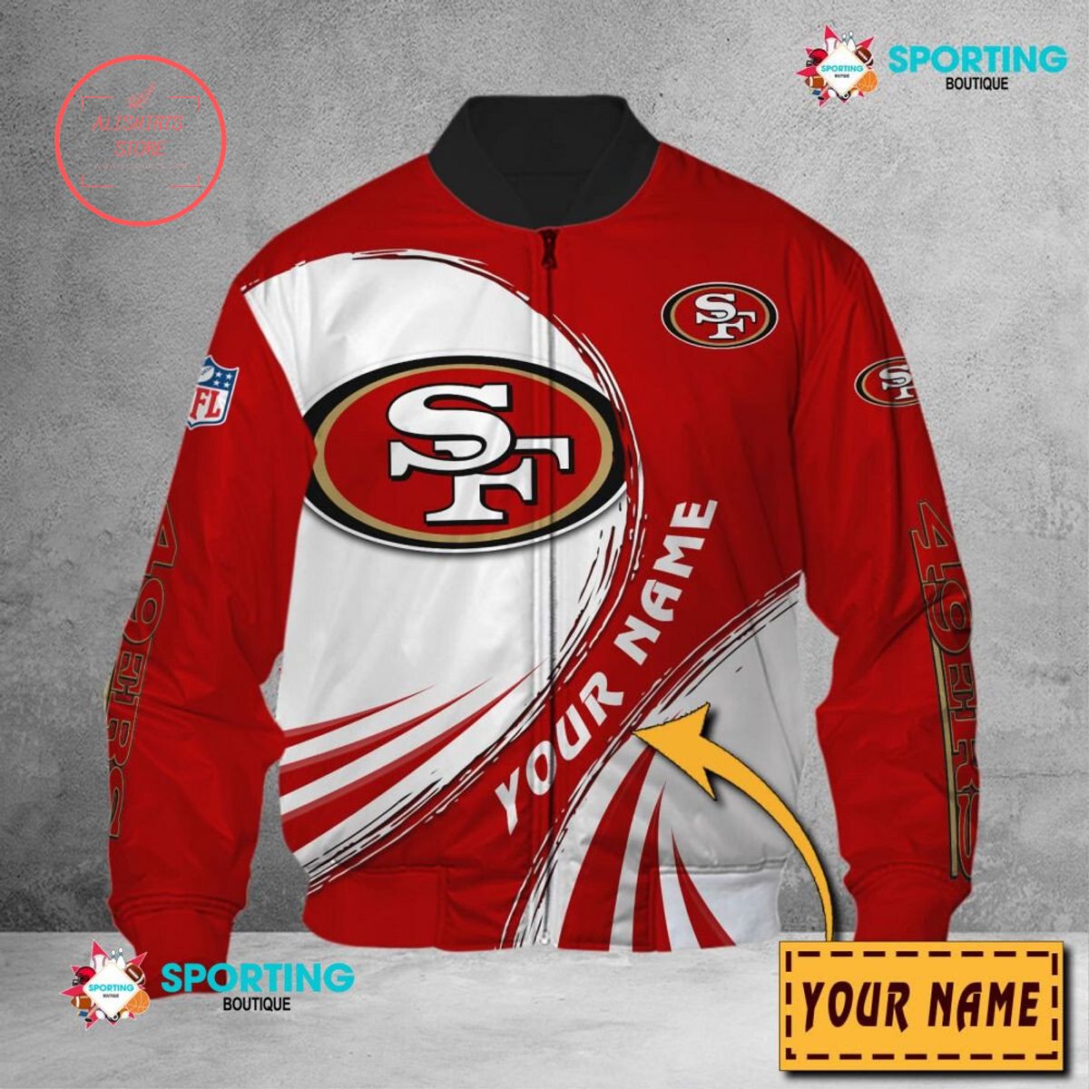 San Francisco 49ers NFL Customized Bomber Jacket