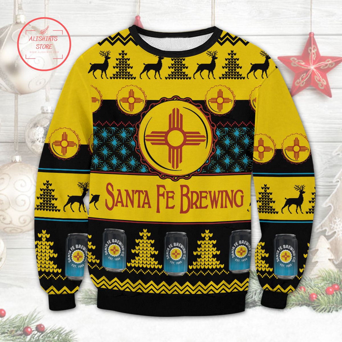 Santa Fe Brewing Ugly Christmas Sweater