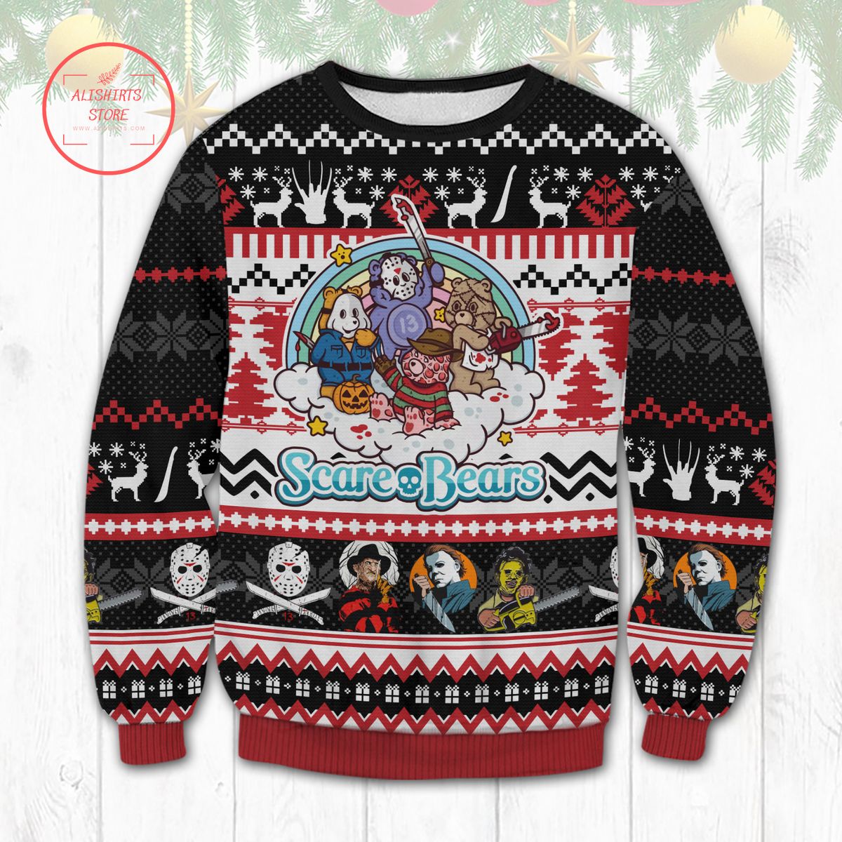 Scare Bears Ugly Christmas Sweater