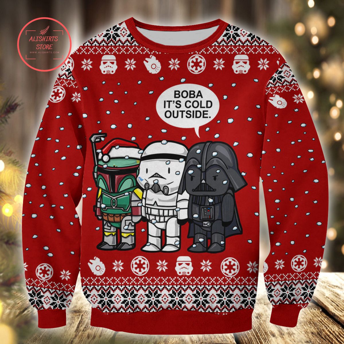 Star War Darth Vader Boba Fett Stormtrooper Ugly Christmas Sweater