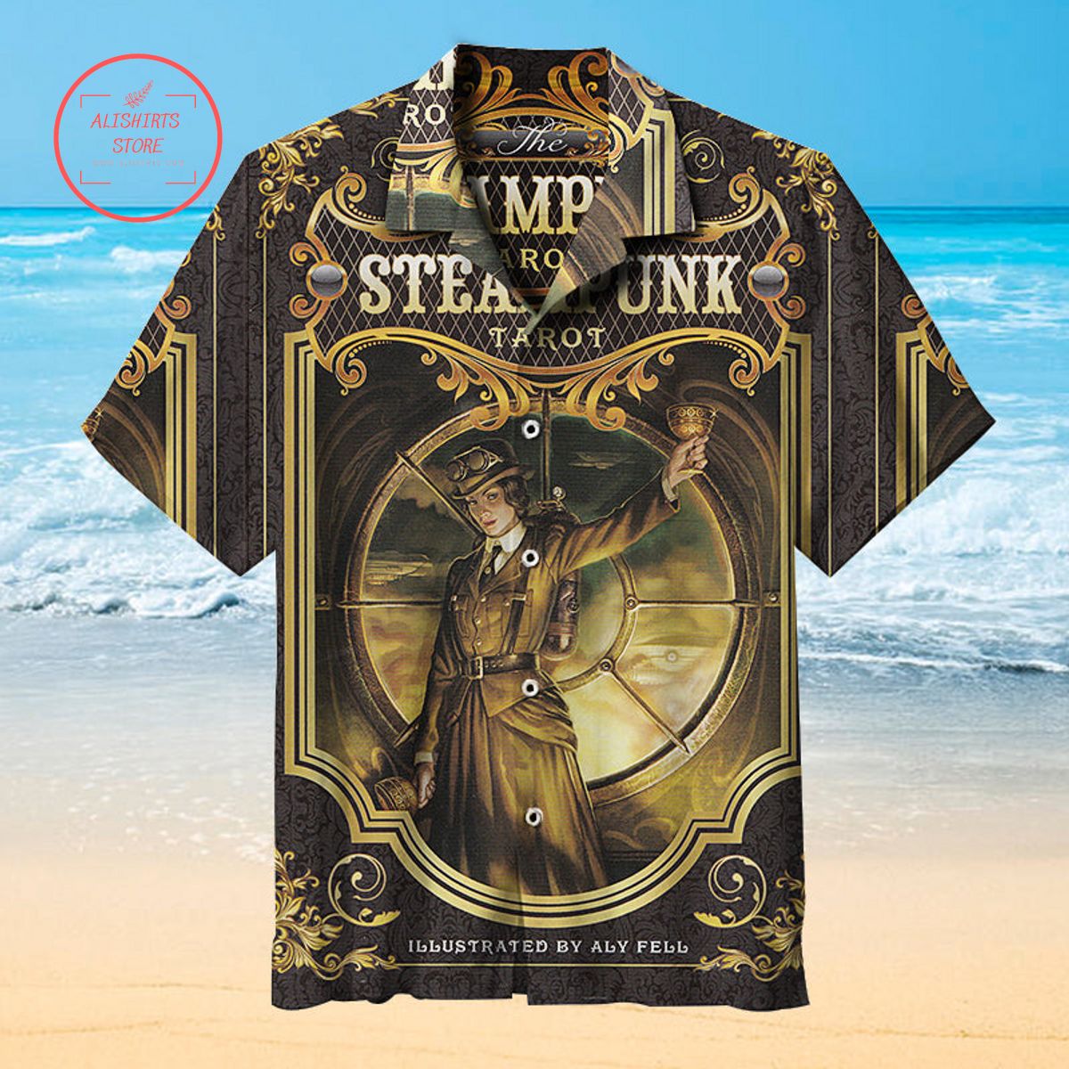 Steampunk Tarot Hawaiian Shirt