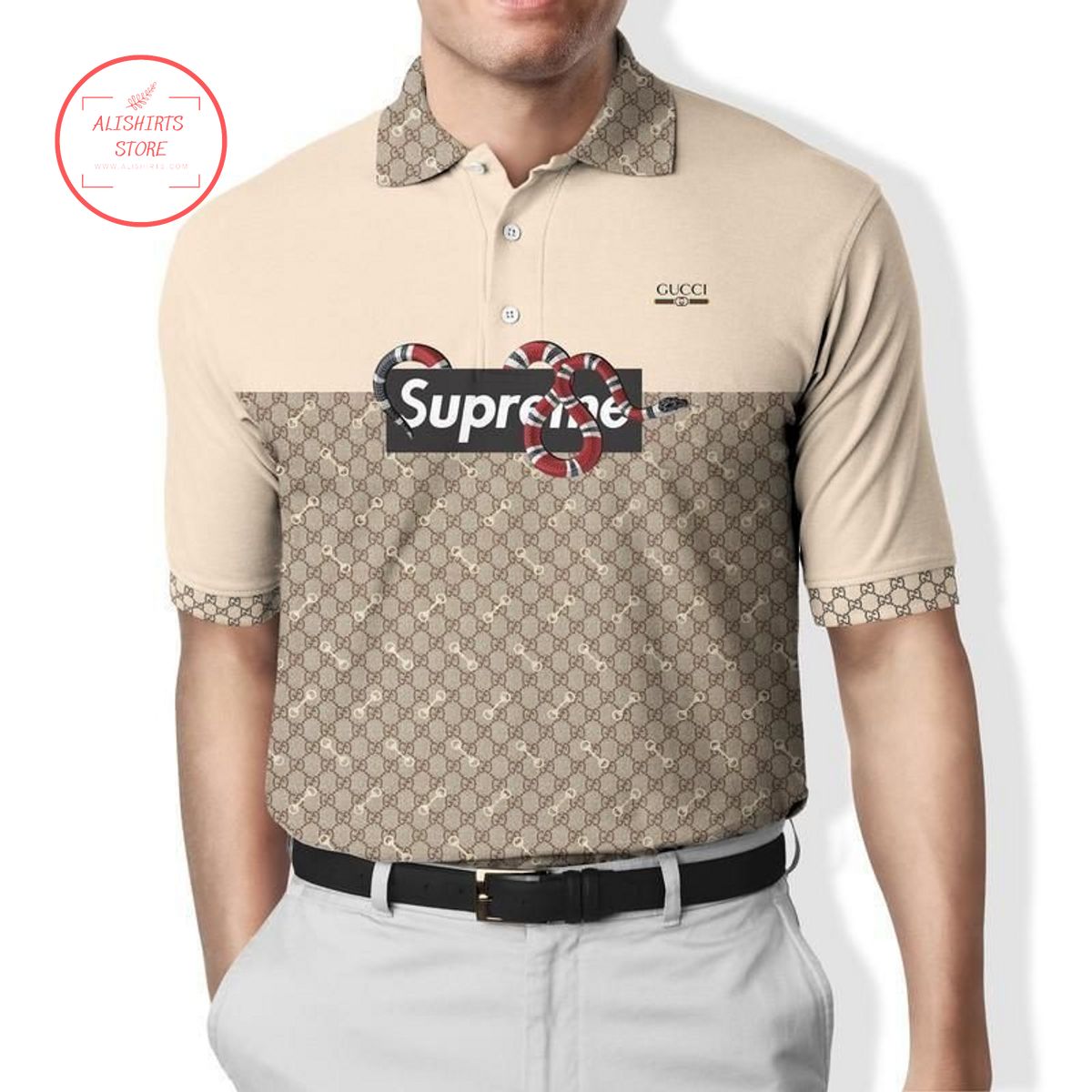 Supreme x Gucci Snake Polo Shirt