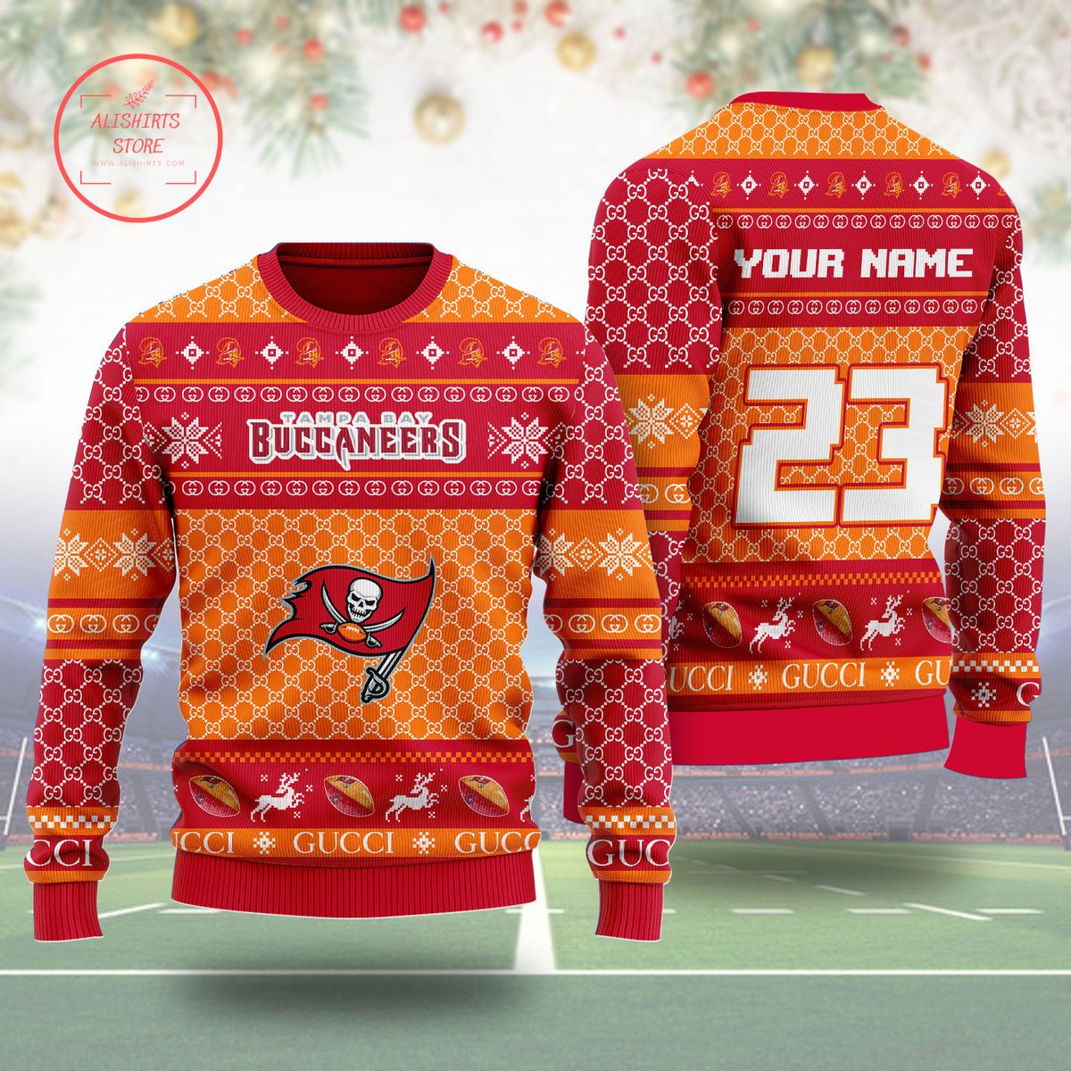 Tampa Bay Buccaneers Gucci Ugly Christmas Sweater