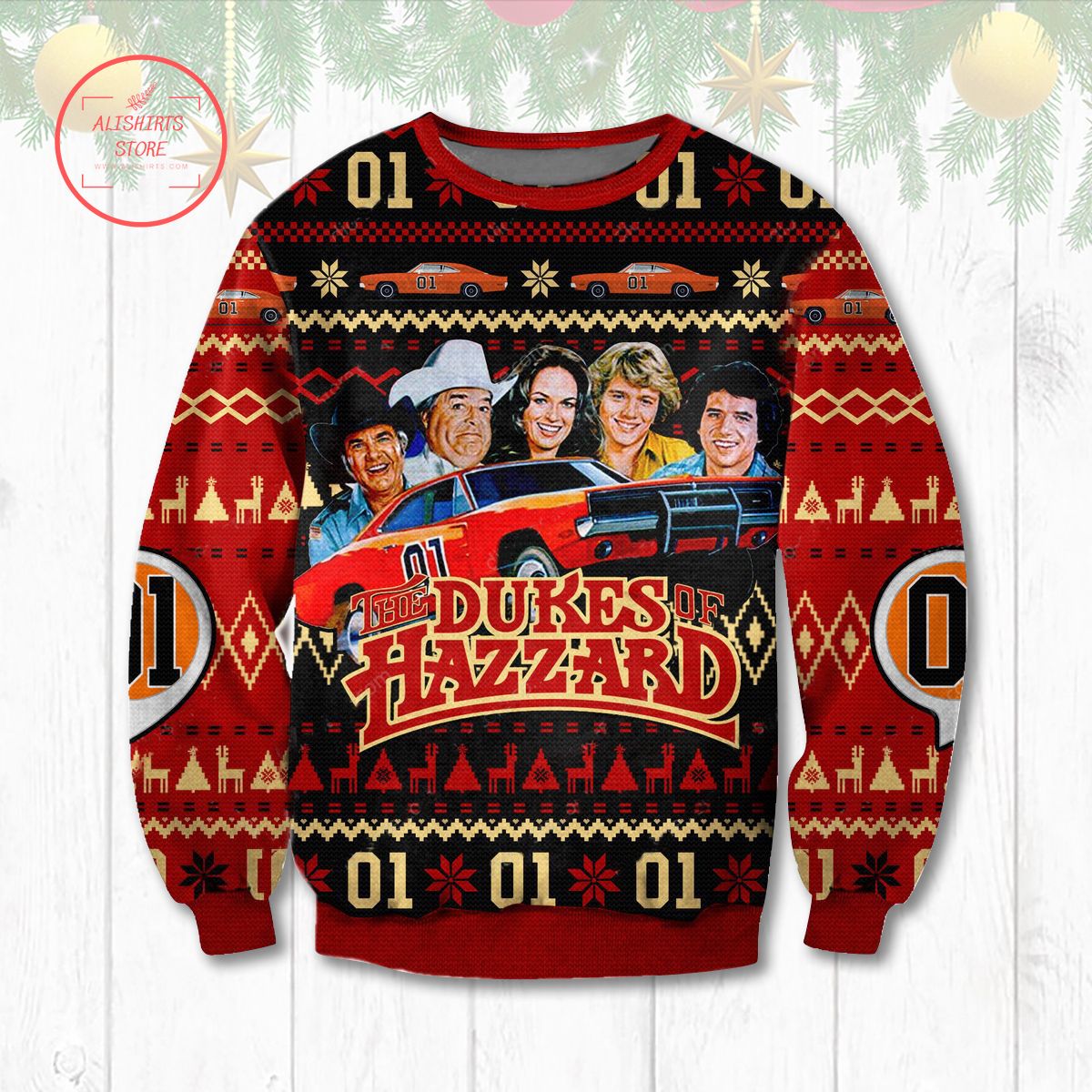 The Dukes of Hazzard Ugly Christmas Sweater