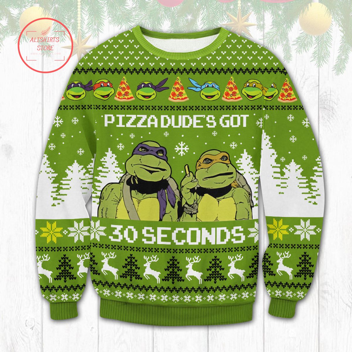 TMNT Pizzadude Ugly Christmas Sweater