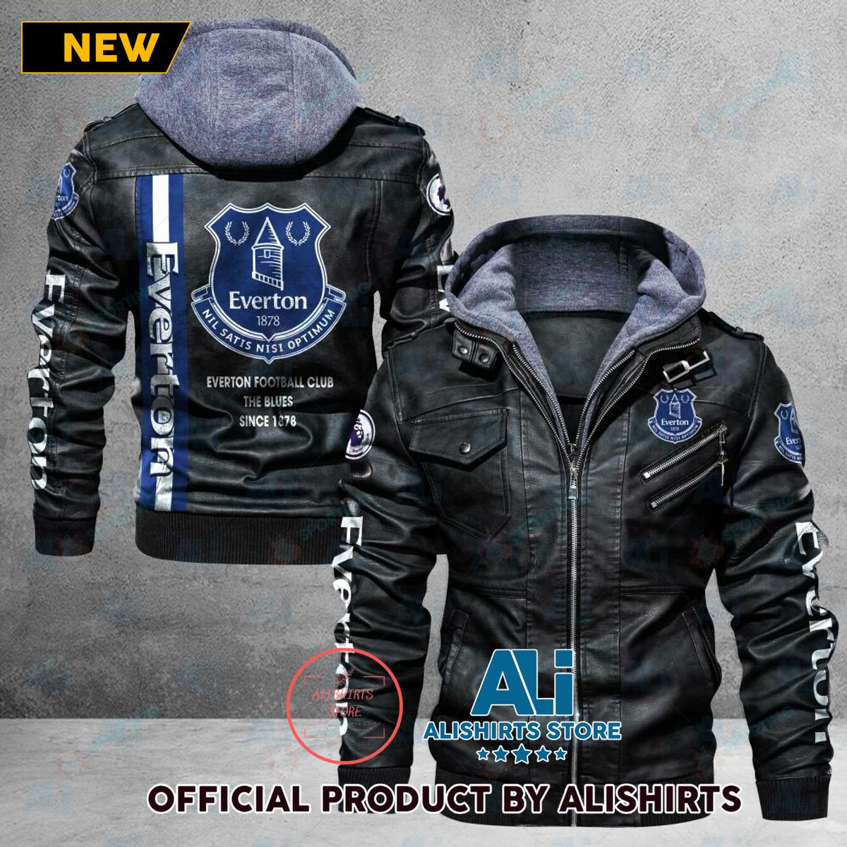 Everton FC EPL Leather Jacket For Fan Club