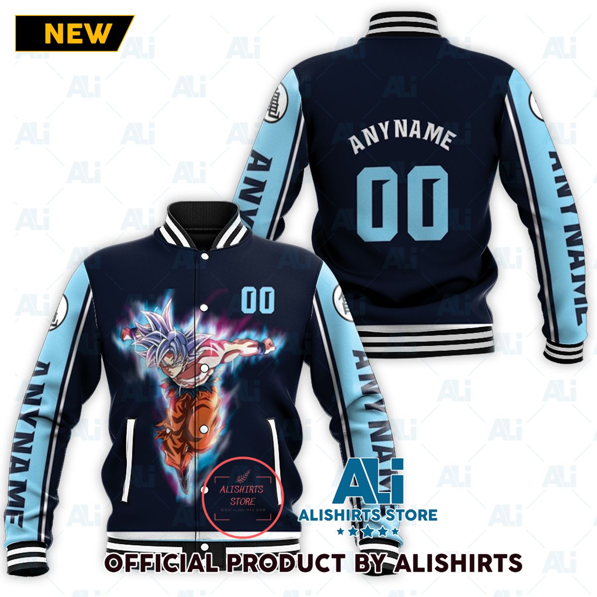 Dragon Balls Ultra Instinct Flawless Custom varsity jacket